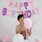 Purple & Pink Mylar Foil Birthday Banner – 16-Inch Happy Birthday Letter Balloons for Party Decorations (Purple and Pink) 2 x 0.5 x 4 inches